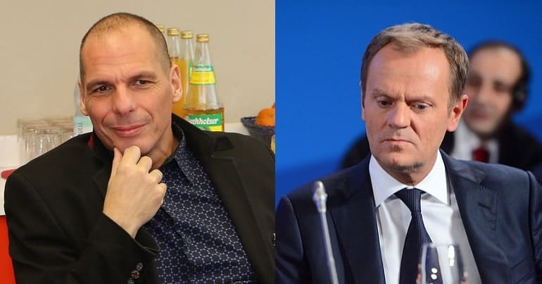 Yanis Varoufakis and Donald Tusk