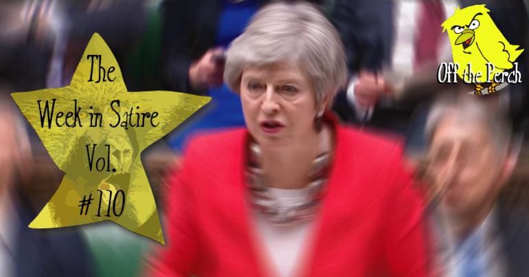 An image of Theresa May in a blur