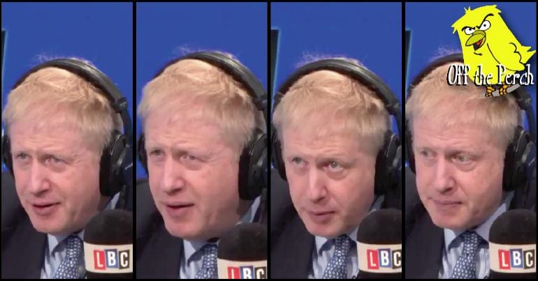Boris Johnson in several shots looking increasingly worried