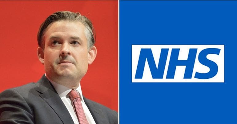 Jon Ashworth and NHS logo
