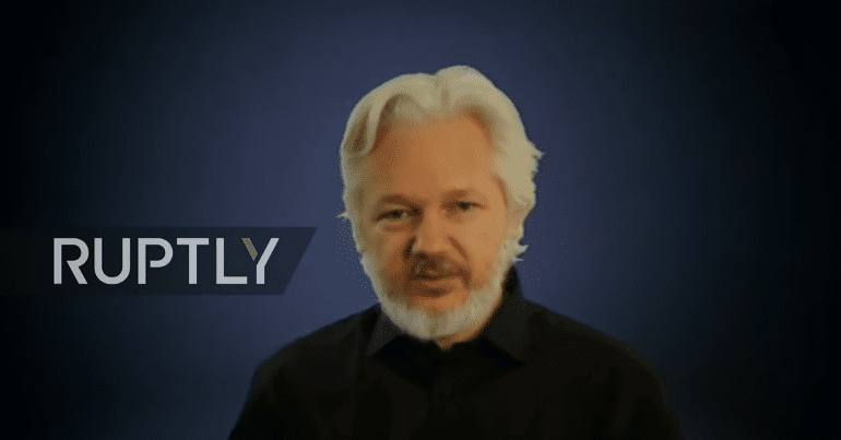 Last Assange video before isolation