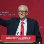 Jeremy Corbyn at the Scottish Labour conference