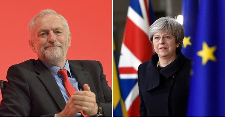 Jeremy Corbyn and Theresa May