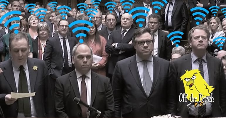 MPs with WiFi symbols above their heads OTP