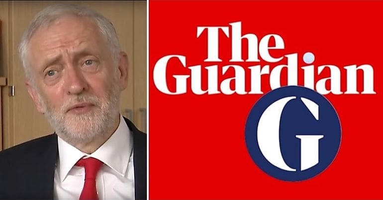 Jeremy Corbyn Guardian logo