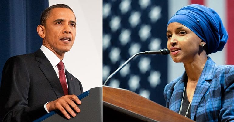 Barack Obama and Ilhan Omar