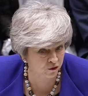 Jeremy Corbyn and Theresa May at PMQs