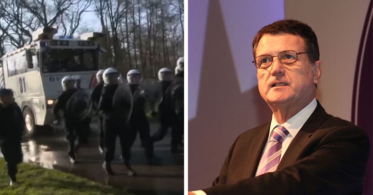 Water cannon and Gerard Batten