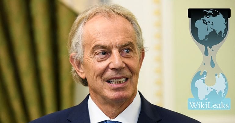 Blair; WIkileaks logo