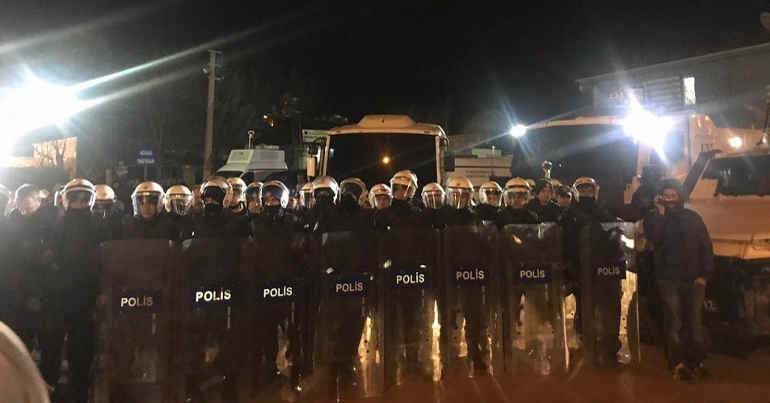 A police barricade surrounds Zülküf Gezen's body