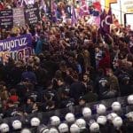 Turkish women on international women's day blocked by police