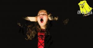 A woman screaming