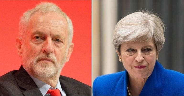 Jeremy Corbyn and Theresa May