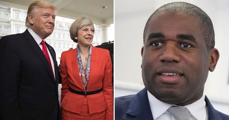 Donald Trump, Theresa May and David Lammy