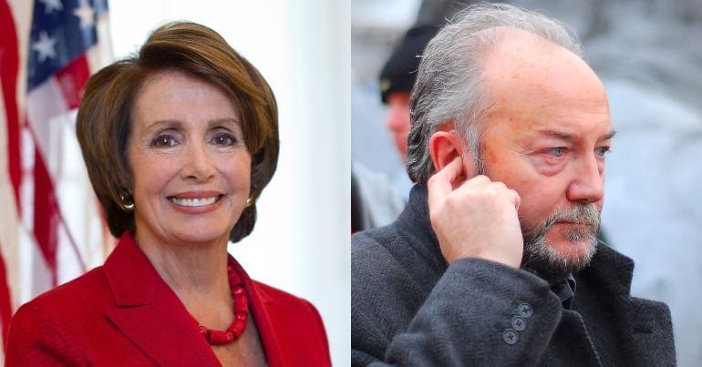 A picture of Nancy Pelosi and George Gallowway