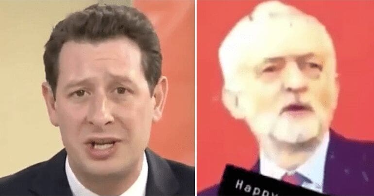 Sky defence correspondent and Corbyn image