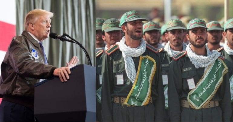 Trump and the Iranian Revolutionary Guard.