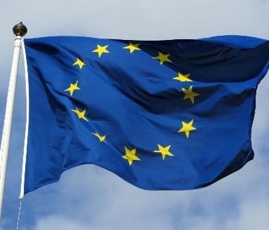 Photo of Donald Trump, Benjamin Netanyahu, and the EU Flag