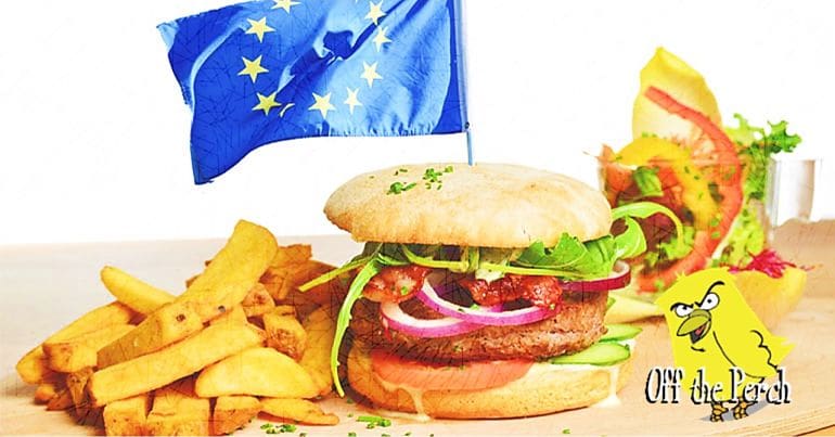 Burger with EU flag in the top OTP