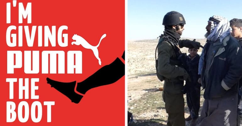 Boycott Puma & Soldier terrorising shepherd