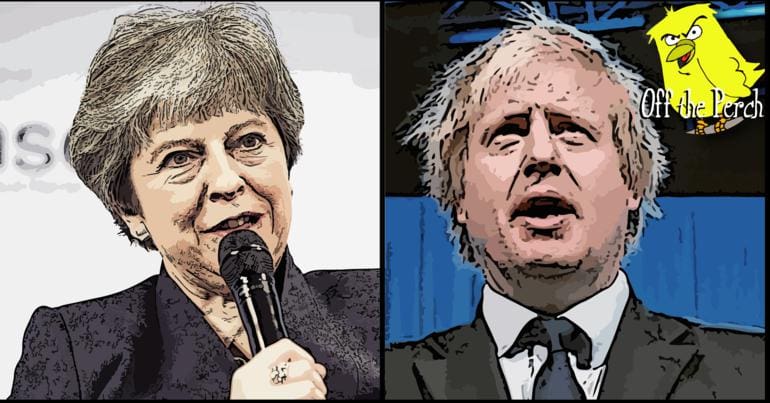 Theresa May and Boris Johnson side-by-side