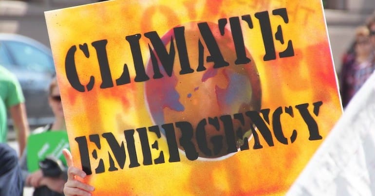 Climate emergency banner