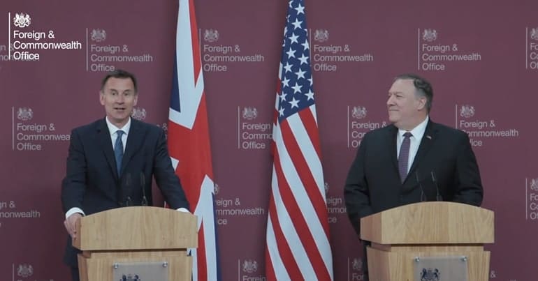 Hunt & Pompeo, conference 8 May 2019