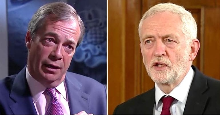 Nigel Farage and Jeremy Corbyn