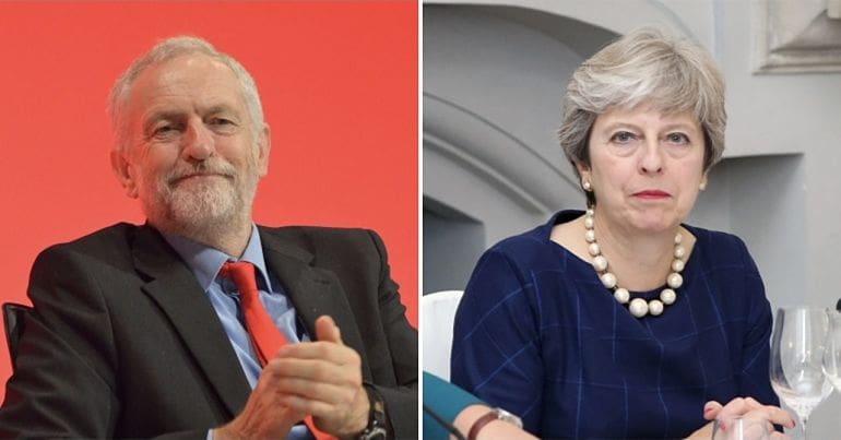 Jeremy Corbyn and Theresa may