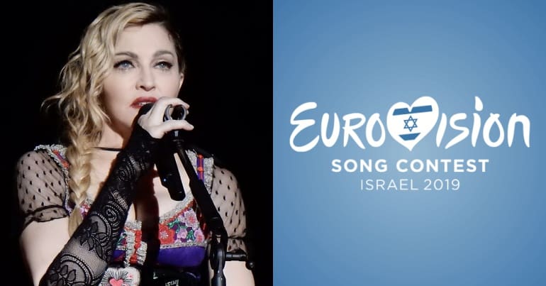 Madonna and Israel Eurovision logo