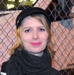 A photo of Chelsea Manning and Donald Trump