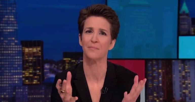 A screenshot of Rachel Maddow