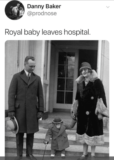 Racist tweet depicting royal baby as a monkey