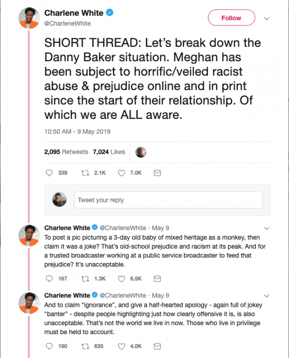 ITV News anchor Charlene White on Danny Baker
