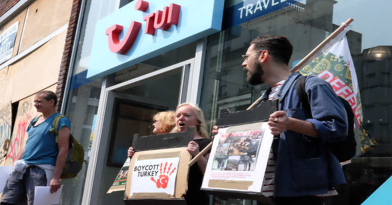 Brighton boycott Turkey demonstration