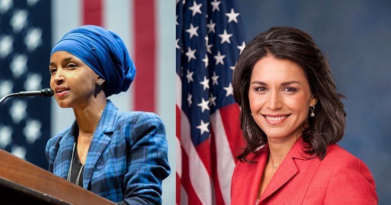 Omar, left; Gabbard, right