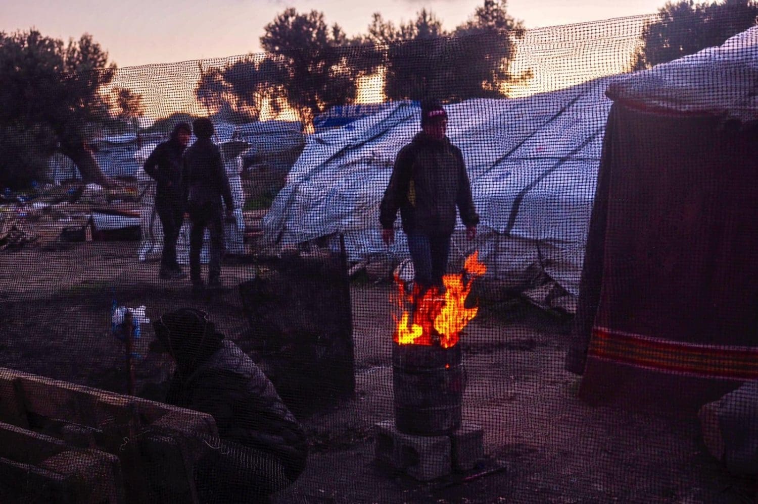 Some of the conditions at the state run Moria camp during Winter 2018