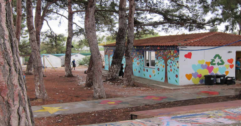 Pikpa Open Refugee Camp on the Greek island of Lesbos