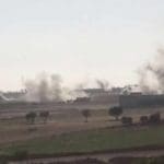 Turkish bombing in the area of Tel Rifaat