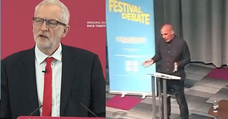 Jeremy Corbyn and Yanis Varoufakis