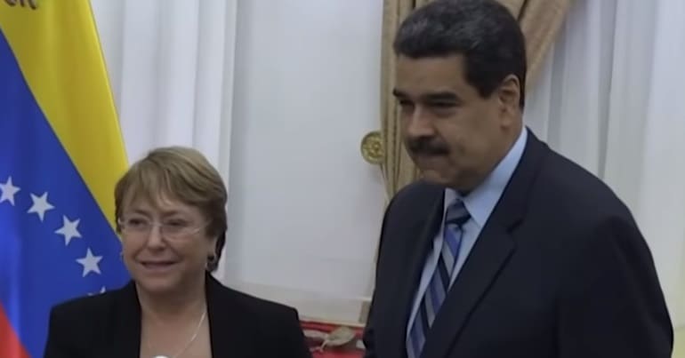Bachelet greets Maduro