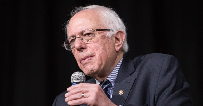A photo of Bernie Sanders.
