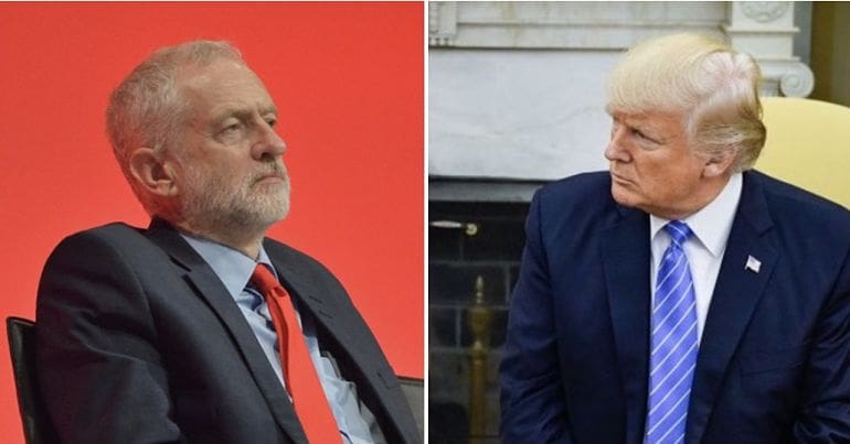 Jeremy Corbyn and Donald Trump