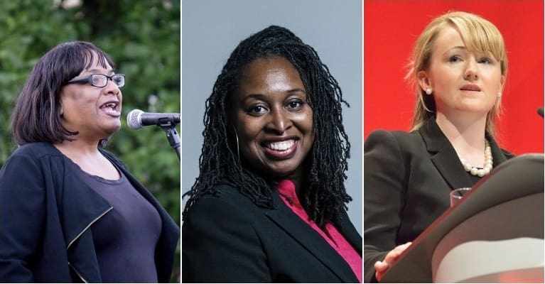 Diane Abbot, Dawn Butler and Rebecca Long-Bailey