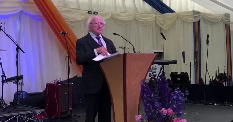 A photo of Irish president Michael D. Higgins