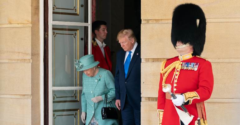 Donald Trump and the queen.