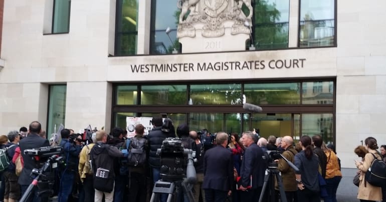 Westminster Magistrates Court Julian Assange Hearing 14 June 2019