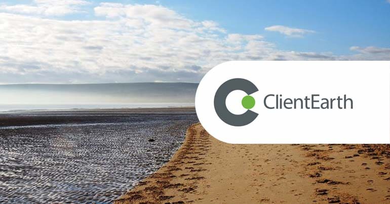 Studland Bay and ClientEarth logo