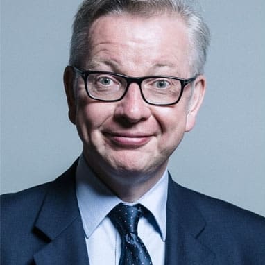 Michael Gove and a student sitting exams