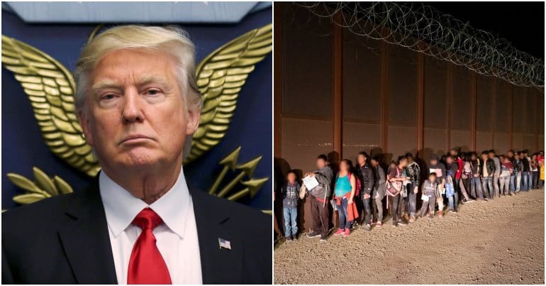 Donald Trump and refugees at Mexico/US border